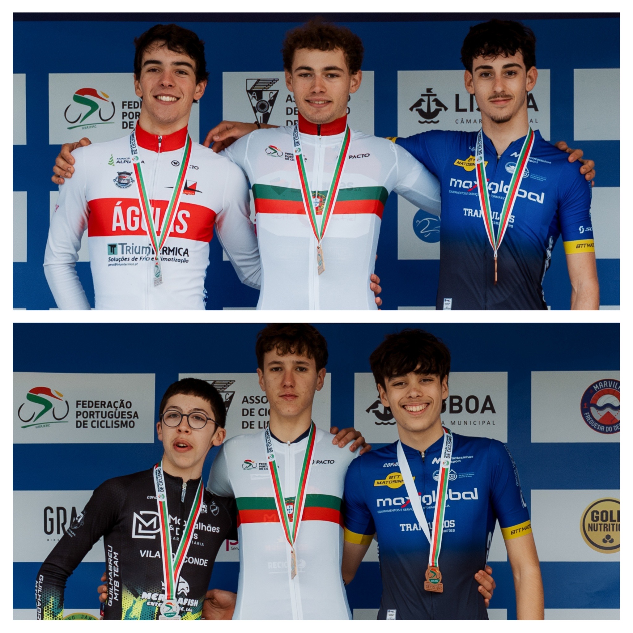 João Fonseca e Rodrigo Oliveira sobem ao pódio no Campeonato Nacional de Ciclocrosse.